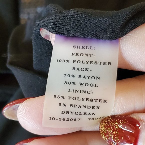 Ann Taylor Size 6 Sequins Cocktail‎ Dress Sleeveless Knee Length Black Knit Back - Picture 8 of 8